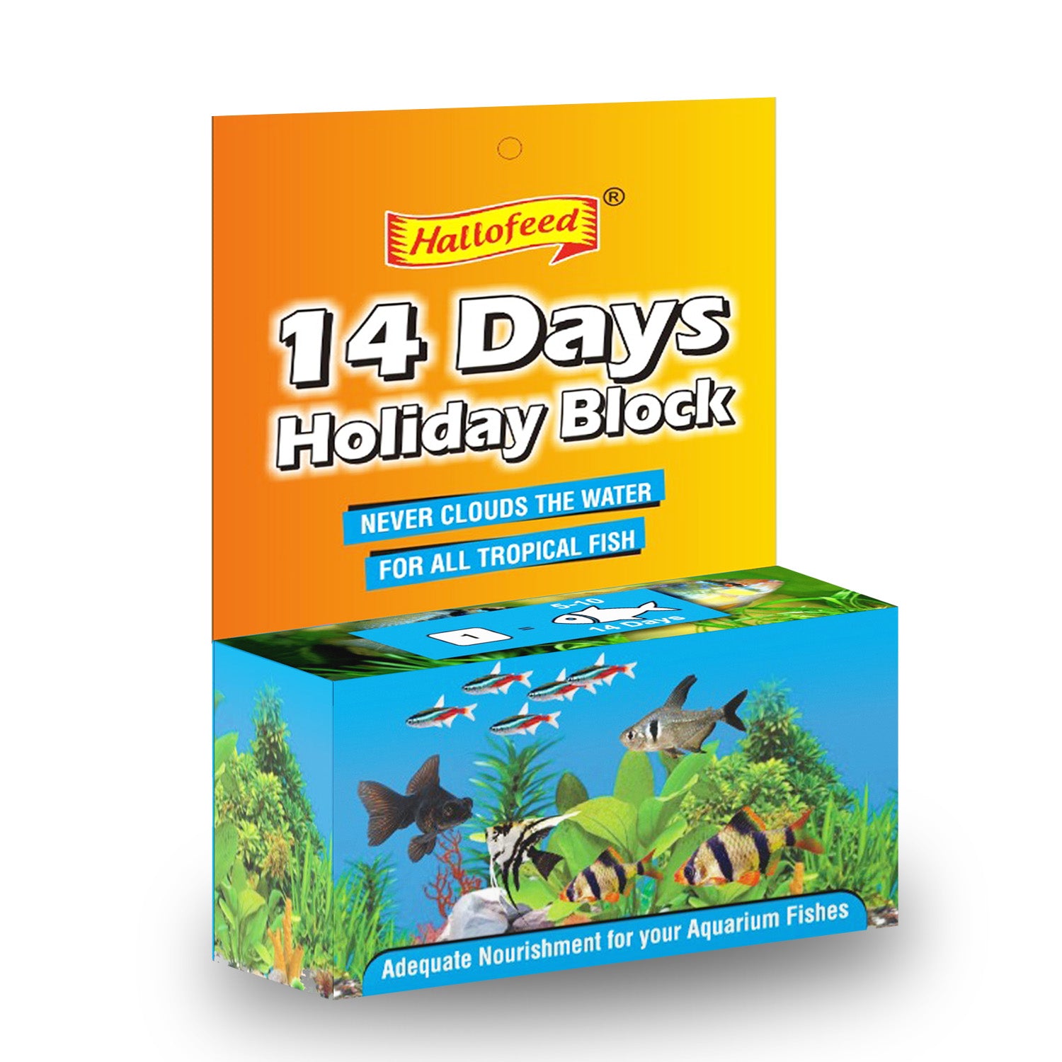 Hallofeed 14 Days Block Holiday Fish Food For All Tropical Fish