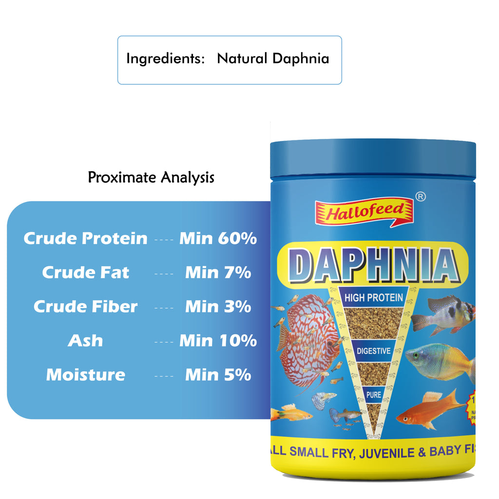 Hallofeed Daphnia Fish Food, 8gm (Fish Food for Fry)