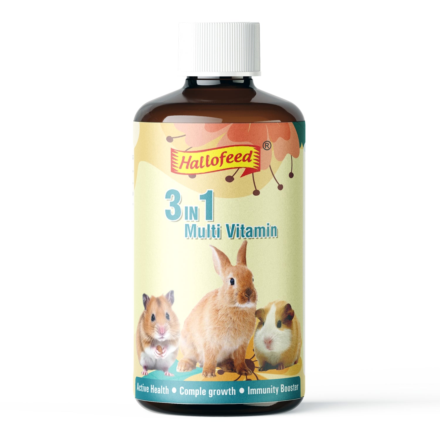 Hallofeed 3 in 1 Multivitamin for rabbits, hamster & guinea pig