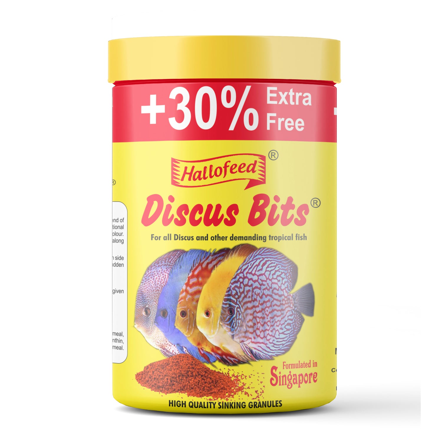 Hallofeed Discus Bits Fish food-390gm (Slow Sinking granules) Suitable for All Discus Fish, Tetra Fishes