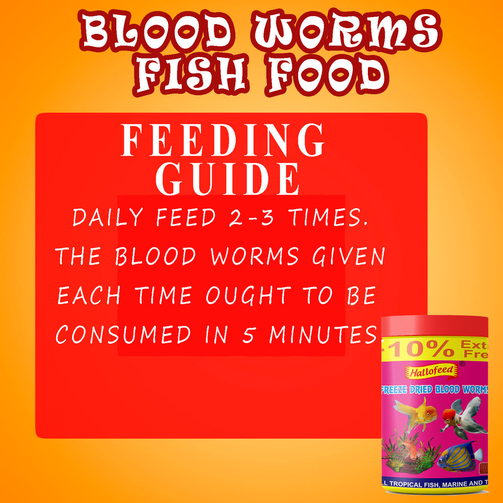 Hallofeed Freeze Dried Blood Worms For Fish- 55 Gm,All Life Stages