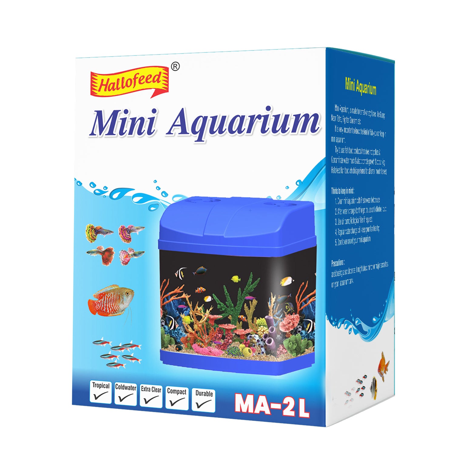 Hallofeed Mini Aquarium MA-2L