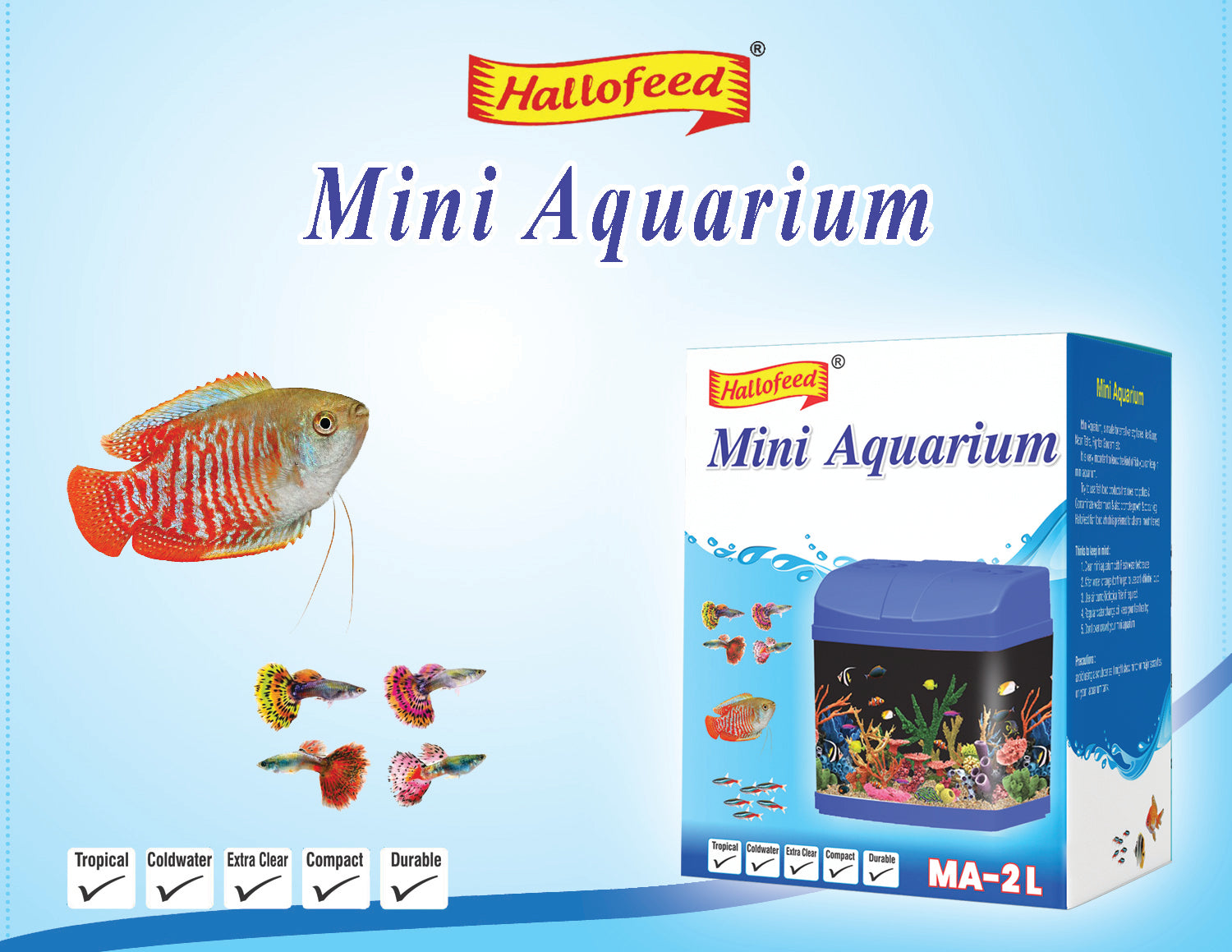 Hallofeed Mini Aquarium MA-2L