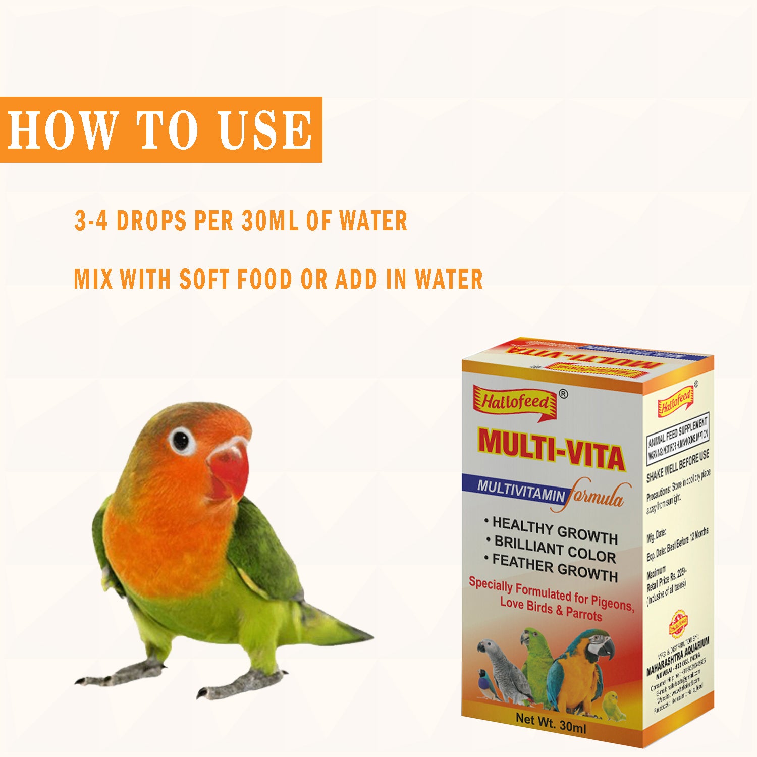 Hallofeed Multi vita ( birds medicine supplement)
