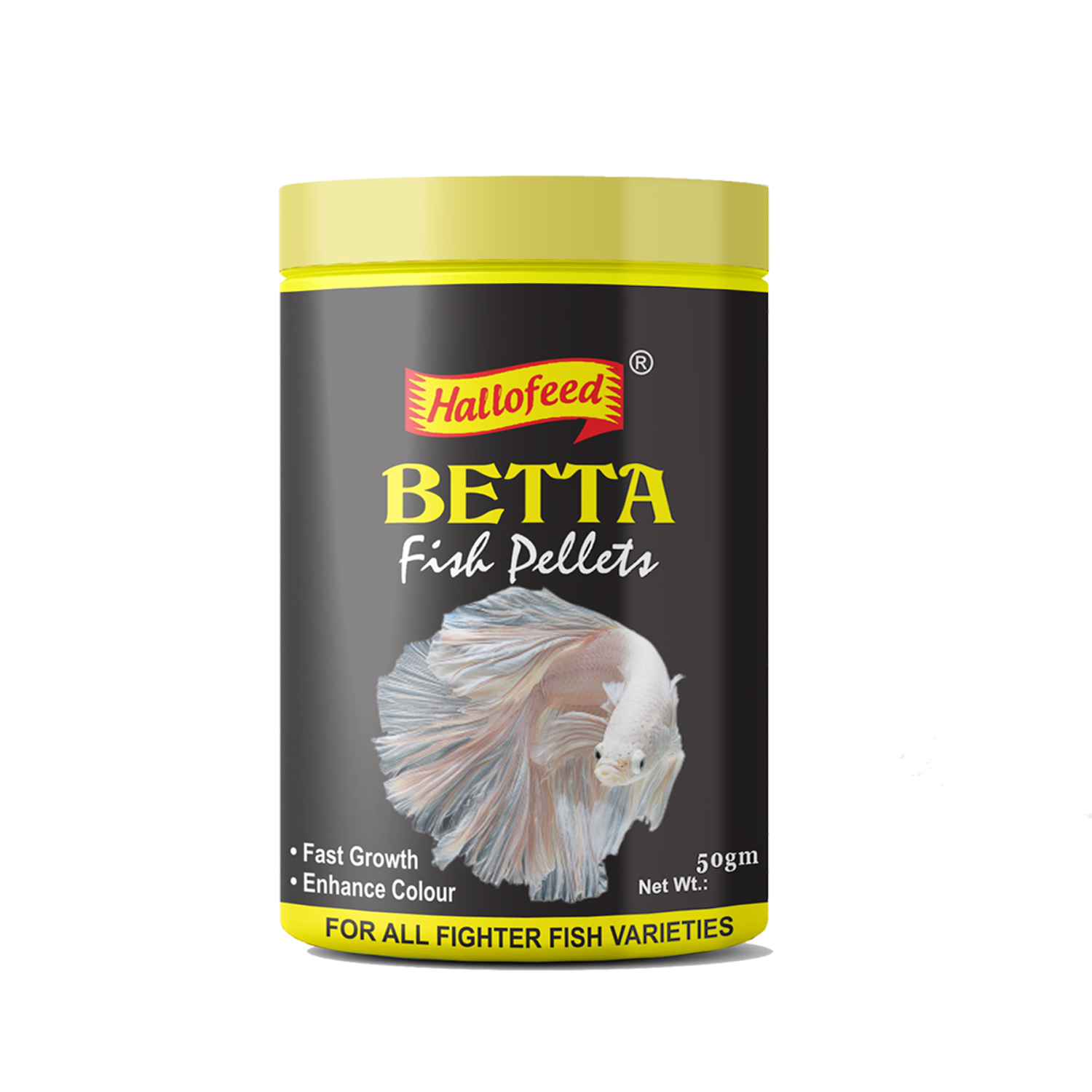 Hallofeed Betta Fish Food 50 gm (Specially for All Betta Fish) | Spirulina for Colour Enhancment